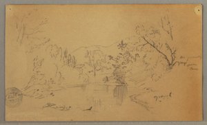 Winding River in a Wooded Valley, Vermont, October 1865 by Frederic Edwin Church