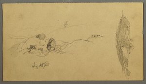 Women Washing at A Trough, Mountains, August 28, 1868 by Frederic Edwin Church