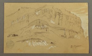 El Yemen Valley, Arabia: Rock Wall by Frederic Edwin Church