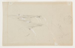 Rim of the American Falls, Niagara River by Frederic Edwin Church