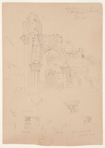 Ruins of St. George Church, Lydda [present day Lod] by Frederic Edwin Church