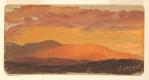Sunset, Hudson Valley by Frederic Edwin Church