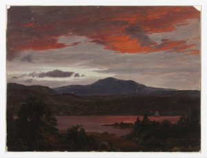 Turner Pond with Pomola Peak and Baxter Peak, Maine