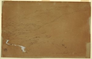 Valley With a Stream and Houses, near Guaranda, Ecuador by Frederic Edwin Church