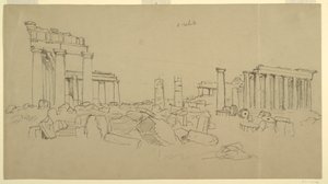 View of the Parthenon and Surrounding Ruin Fragments from the West, Athens, Greece by Frederic Edwin Church