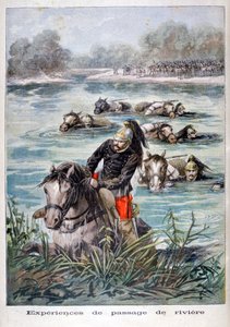 French Cavalry Fording a River by Frederic Lix