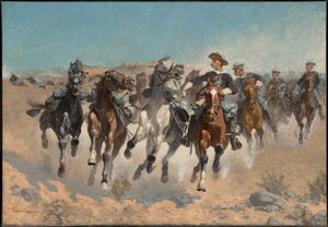 Dismounted: The Fourth Troopers Moving the Led Horses by Frederic Remington