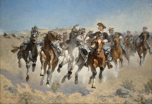 Dismounted: The Fourth Troopers Moving the Led Horses by Frederic Remington