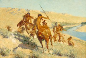 Episode of the Buffalo Gun (The Visitation of the Buffalo Gun: A Buffalo Episode) by Frederic Remington
