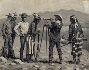 Looking Through the Telescope by Frederic Remington