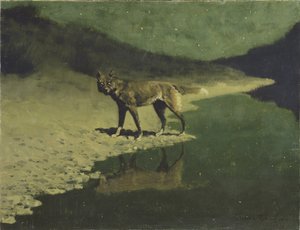 Moonlight, Wolf, c.1904 by Frederic Remington