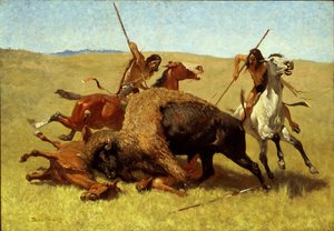 The Buffalo Hunt by Frederic Remington