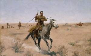 The Flight by Frederic Remington