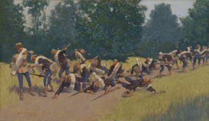 The Scream of Shrapnel at San Juan Hill by Frederic Remington