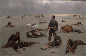 What an Unbranded Cow Has Cost by Frederic Remington