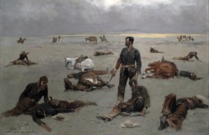 What an Unbranded Cow Has Cost by Frederic Remington
