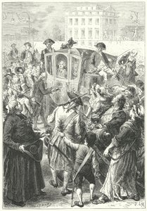 Louis XVI brought to Paris after the mob attacked the Palace of Versailles