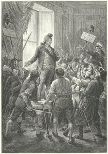 Louis XVI of France forced to don a Phrygian cap by the sans-culottes after their invasion of the Tuileries Palace by Frederic Theodore (after) Lix