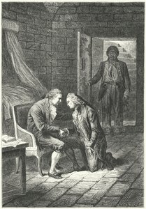 Louis XVI of France receiving the news of his conviction for treason from his lawyer, Malesherbes by Frederic Theodore (after) Lix