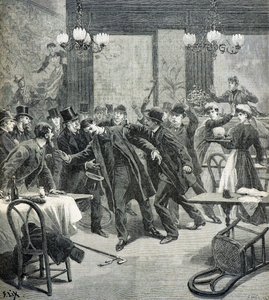 Attack by the Anarchist Leauthier by Frederic Theodore Lix