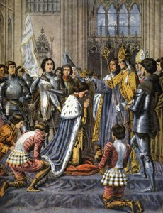 Coronation of Charles VII of France in Reims, c.1900 by Frederic Theodore Lix