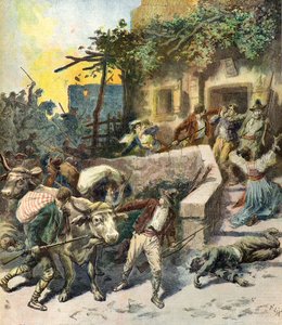 Looting a House in Sicily by Frederic Theodore Lix