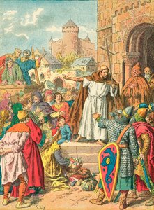 Peter the Hermit Preaching the Crusade by Frederic Theodore Lix