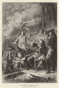 Villars Wounded at Malplaquet. Claude Louis Hector de Villars, Marshal of France, wounded at the Battle of Malplaquet, War of the Spanish Succession by Frederic Theodore Lix