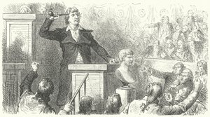 Jean-Paul Marat at the Tribune of the National Convention, 1792 by Frederic Theodore after Lix