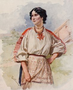 A Russian Servant in Summer Dress by Frederic de Haenen