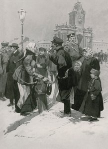 A Street Vendor of Salt Herrings by Frederic de Haenen