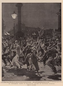 An Impromptu Dance in Trafalgar Square on Saturday Evening by Frederic de Haenen