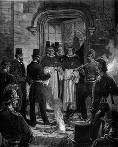 Expulsion of Dominicans from Rue de Jean de Beauvais in Paris