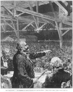 Leon Gambetta at the Electoral Meeting of Rue Sainte-Blaise
