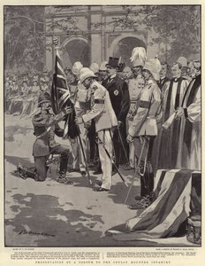 Presentation of a Colour to the Ceylon Mounted Infantry by Frederic de Haenen