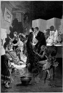 Russian Custom: The Horoscope of Molten Lead Silhouettes (engraving) by Frederic de Haenen