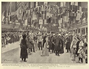 The Arrival at Paddington, a Greeting from Princess of Wales