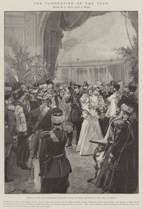 The Coronation of the Czar, Arrival of the Czar and Czarina with their Infant Daughter, the Grand Duchess Olga, at Moscow