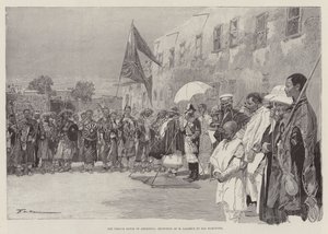 The French Envoy in Abyssinia, Reception of M Lagarde by Ras Makonnen by Frederic de Haenen