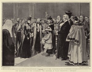 The Reception at the Guildhall, the Princess of Wales Receiving a Bouquet by Frederic de Haenen