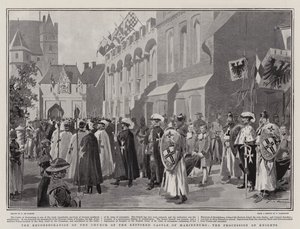 The Reconsecration of the Church of the Restored Castle of Marienburg, the Procession of Knights