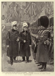 The Return of Lord Roberts, the Irish Guards inspected by their Colonel by Frederic de Haenen
