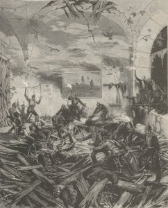 The Winter Palace after the explosion, evening of February 17, 1880 by Frederic de Haenen
