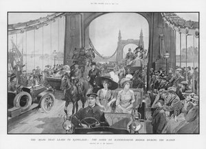 The Scene on Hammersmith Bridge During the Season