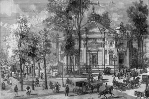 View of the Panorama Marigny Theatre During Its Construction by Charles Garnier in Paris by Frederic de Haenen
