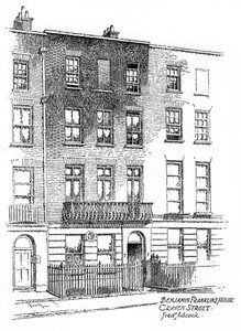 Benjamin Franklins house, 36 Craven Street, London by Frederick Adcock