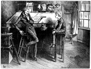 David Copperfield and Uriah Heep, 1912 by Frederick Barnard
