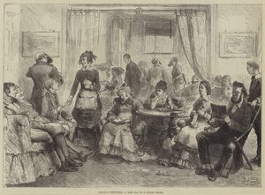 Holiday Sketches, a Wet Day in a Welsh Hotel by Frederick Barnard