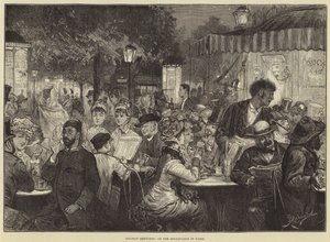 Holiday Sketches, on the Boulevards in Paris