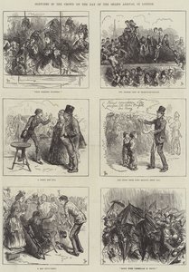 Sketches in the Crowd on the Day of the Shah